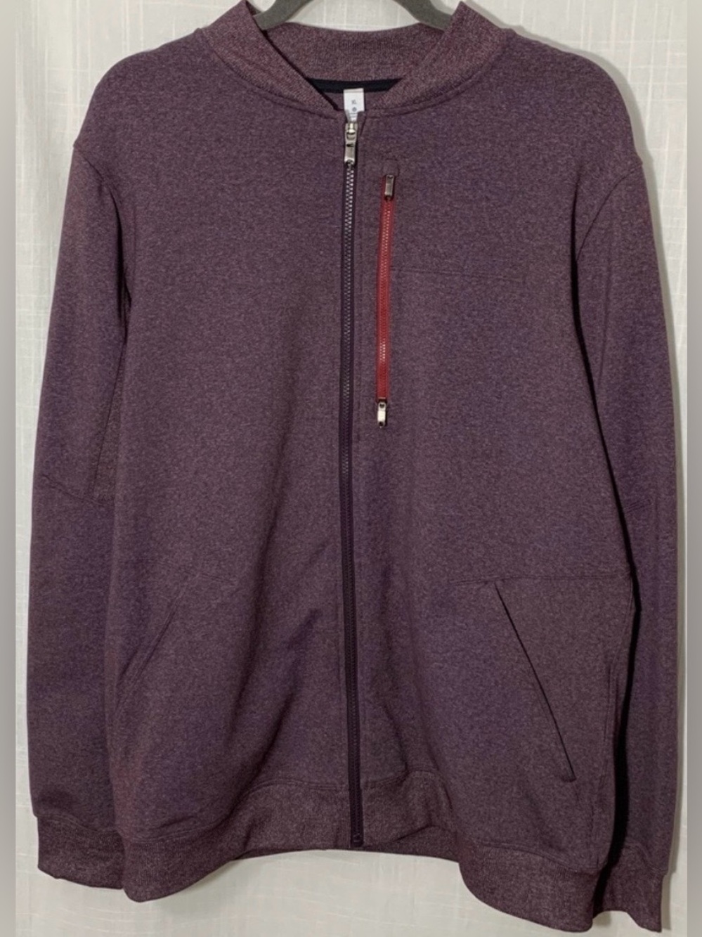 Lululemon Jacket - Six Pack Bomber Jacket, Dark Cherry Heather (XL) - Picture 3 of 8